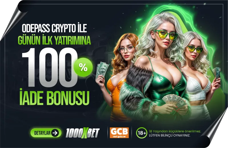 1000xBet Günün İlk Kripto Yatırımına %100 Casino Kayıp Bonusu!