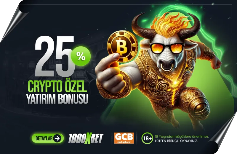 1000xBet %25 Kripto Spor Ve Casino Yatırım Bonusu
