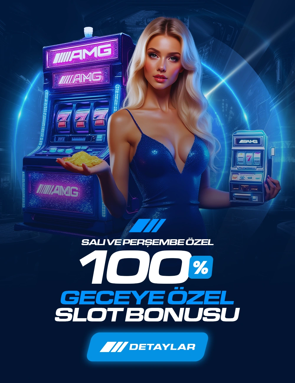 AMG Bahis Geceye Özel %100 Slot Bonusu Salı Perşembe