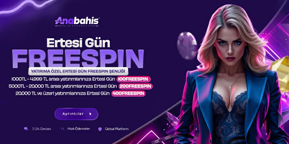 Anabahis Yatırıma Özel Ertesi Gün Freespin!