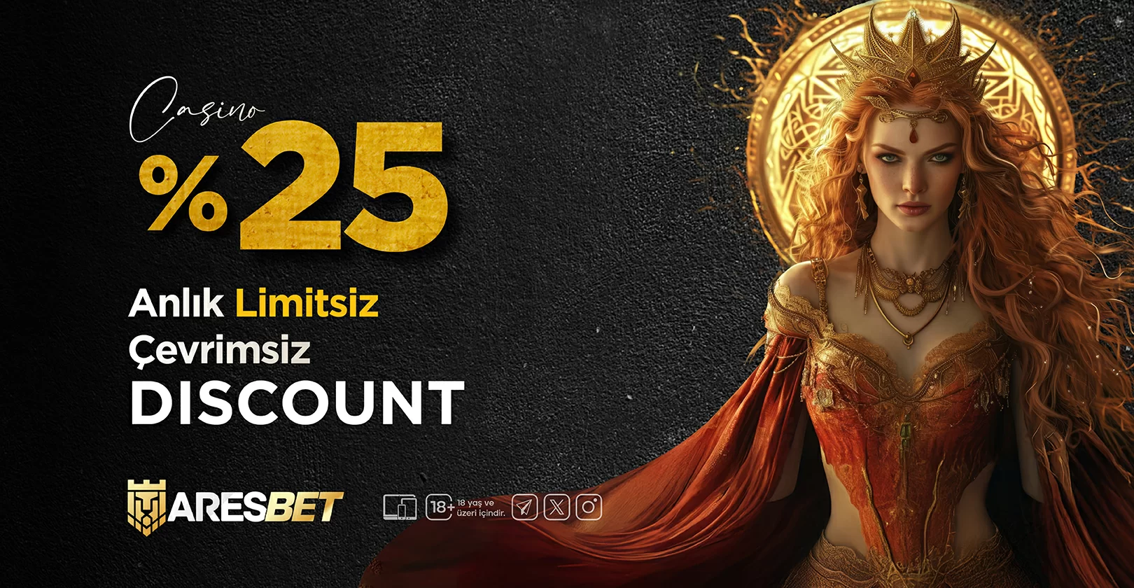 Aresbet Anlık Çevrimsiz Limitsiz %25 Casino Discount!