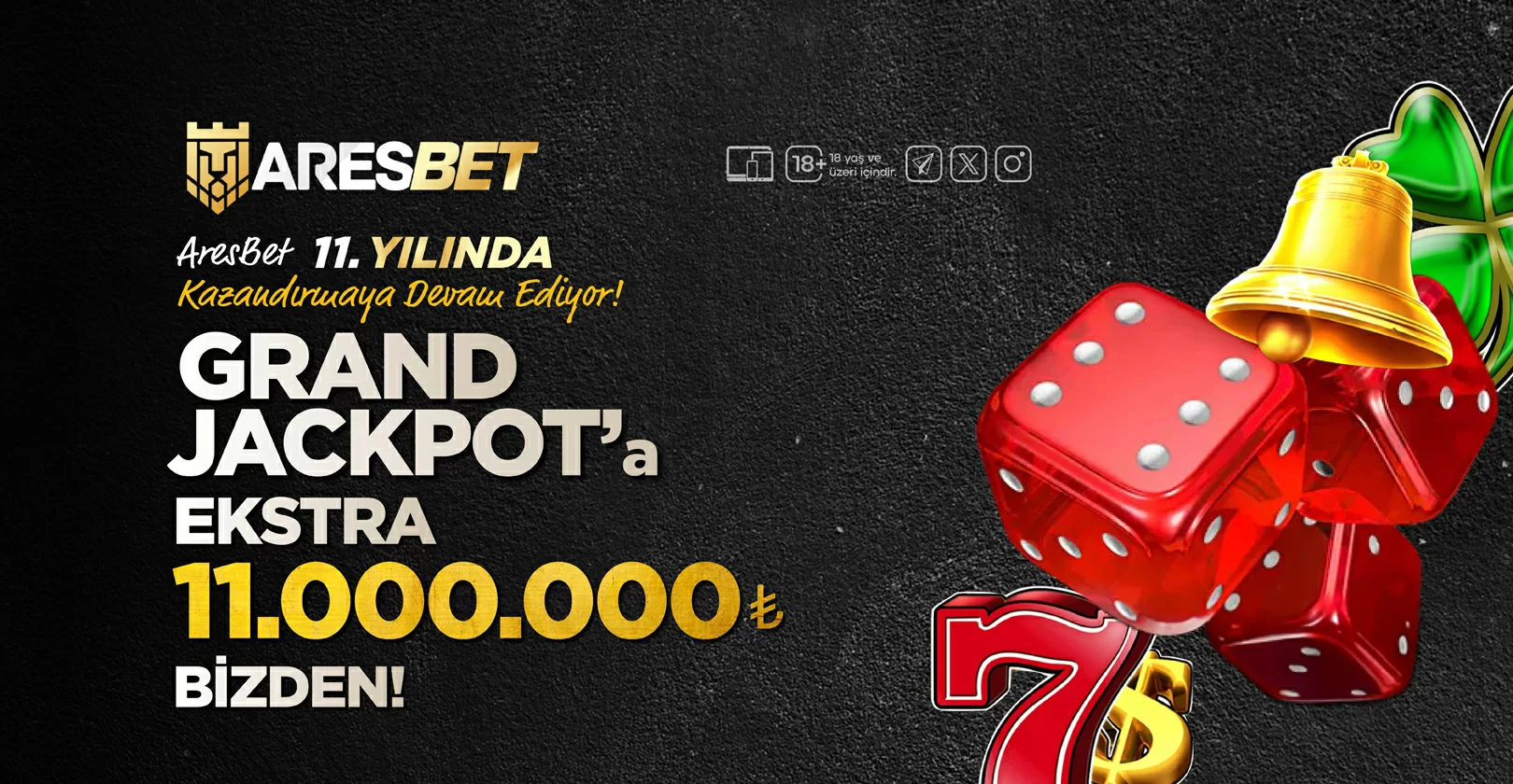 Aresbet'te Kazancın Sınırlarını Zorluyoruz: Grand Jackpot’a Ekstra 11.000.000 T…