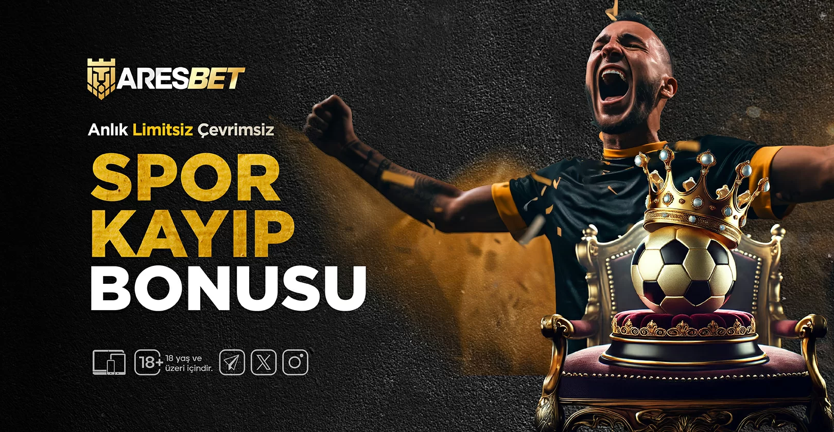 Aresbet Anlık Çevrimsiz Limitsiz Spor Kayıp Bonusu!